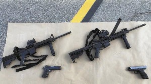 Four of the guns believed used by the couple who killed 14 people and injured 21 others at the 2015 San Bernardino shooting