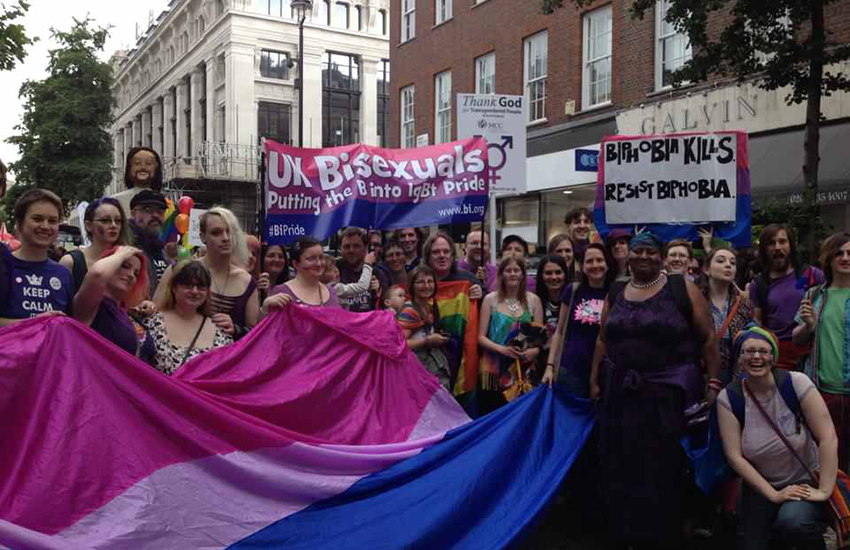 Bisexuals at Pride in London.