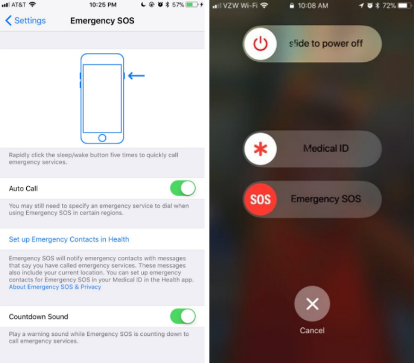 iOS 11's Emergency SOS feature
