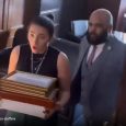 A mob of angry constituents from his New York district delivered a petition demanding out Rep. George Santos (R-NY) leave office yesterday. Instead of going out to meet the constituents […]