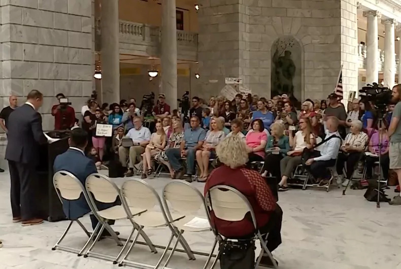 A crowd that included Republican lawmakers, religious leaders, concerned parents and their children, and one member of the Utah State Board of Education gathered at the state’s capitol building on […]